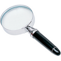 Executive Solid Brass Magnifying Glass w/Silver Accents